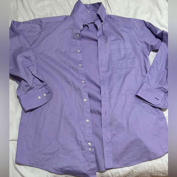 IZOD MEN'S SHIRT 15 1/2(32-33) PURPLE REGULAR FIT WRINKLE FREE QUICK DRY TWILL - Picture 1 of 6
